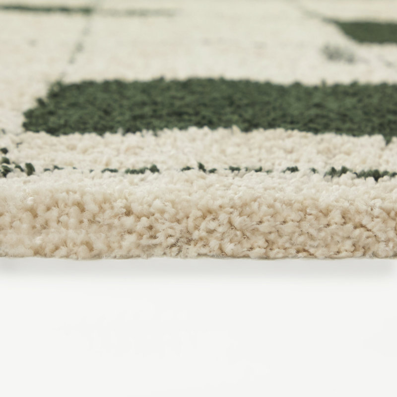Tapis vert / beige Hargraves, Rectangle 5 pi 3 po x 7 pi