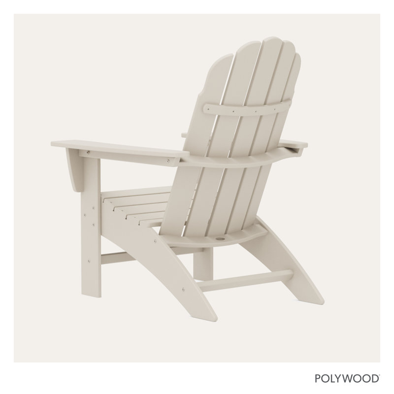 POLYWOOD Vineyard Curveback Resin Adirondack Chair, Sand