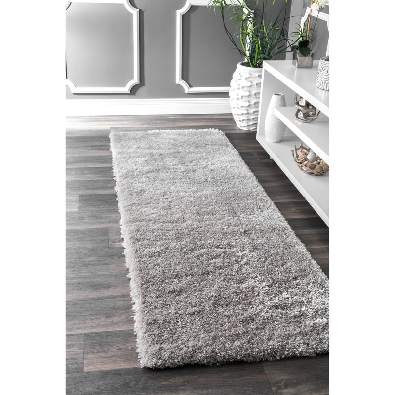Solid Colour Shag Area Rug, Runner 81 x 244cm