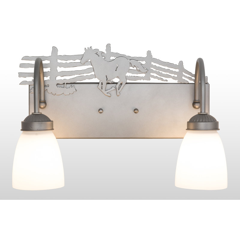 Rustic Lodge 2 - Light Vanity Light, Industrial Steel