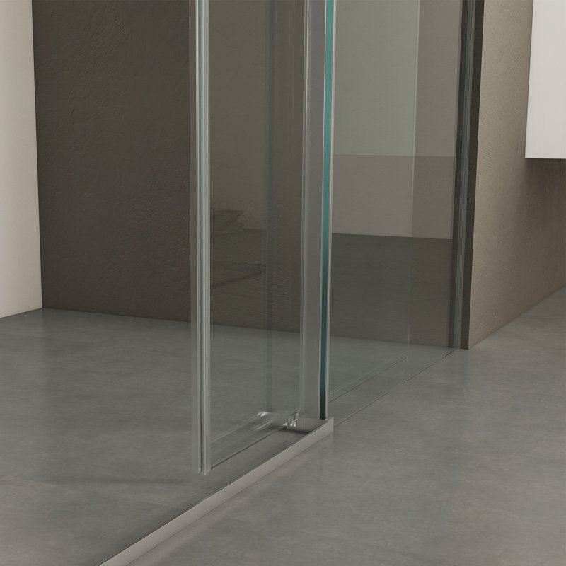 56"-60"W X 70"H Frameless Shower Door, Sliding Shower Door, With Premium 5/16"(8Mm) Thick Tempered Glass Shower Enclosure ,Double Side Easy Clean Coat,Chrom Finished With Buffer