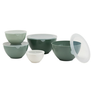 KitchenAid Universal Nesting Plastic Mixing Bowls, Set Of 3, 2.5 quart, 3.5  quart, 4.5 quart, Non Slip Base with Easy Pour Spout to Reduce Mess