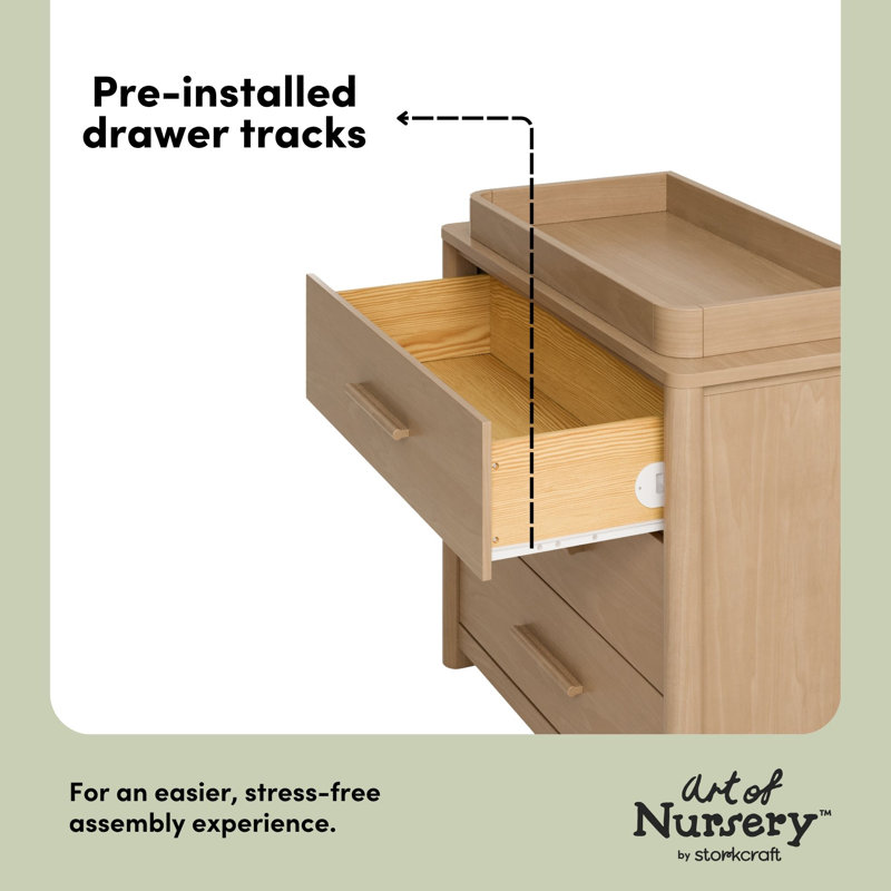 Malta 3 Drawer Chest With Removable Changing Topper, Driftwood