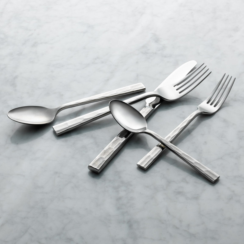 Hokku Designs 5A13A9DAF42E4FE48297ACD0FFF39E8D Marhta Teaspoon, 18/10 Stainless Steel, Set Of 12