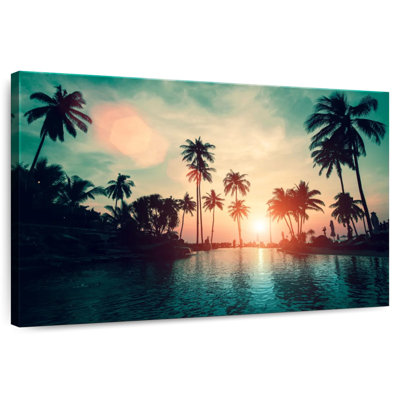 Gillard Soft Sunset Over Palm Trees