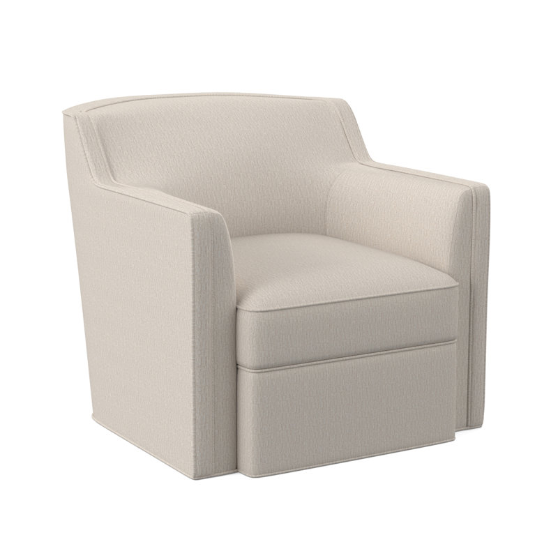 Camber Swivel Armchair, White Caps Fog Viscose