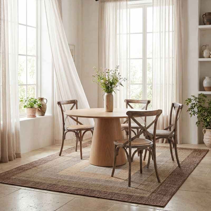 Tavira Modern Bordered Indoor Rug, Rectangle 7'6" x 9'6"