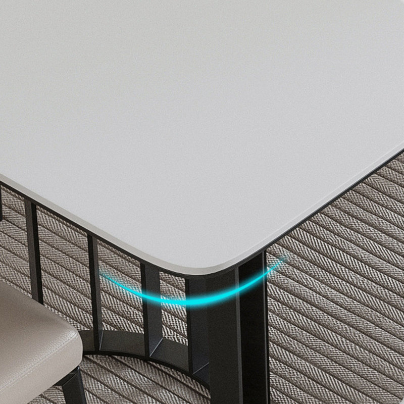 Rectangular minimalist dining table, 29.53"H x 70.87"L x 31.5"W