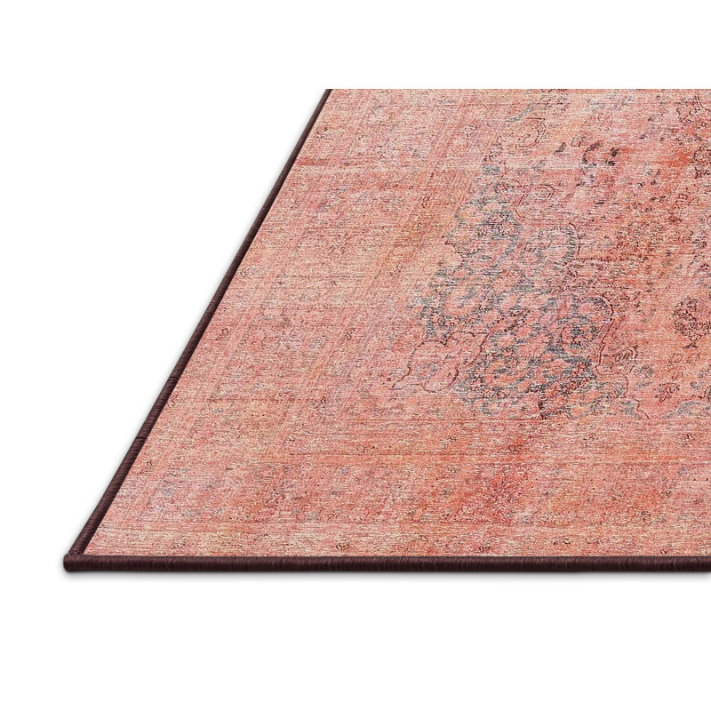 Tapis traditionnel beige/rouge Ignatius, Rectangle 3 pi x 5 pi