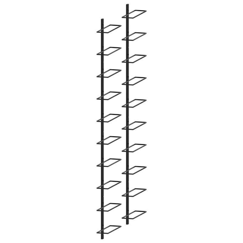 Jarmon Wall Mounted Wine Bottle Rack in Black