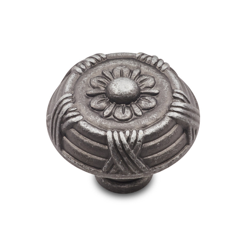CK Series 1 1/2" Diameter Mushroom Knob, Distressed Nickel, Large