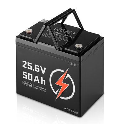 24V 50Ah LiFePO4 Lithium Battery, Bluetooth, Deep Cycle Lithium Rechargeable Battery, Built-in 30A BMS, Low Temp Protection, 4000+ Cycles, Max. 1280Wh, for RV, Camper, Trolling Motors, Marine