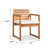 Solid Wood Patio Armchair with Seat Cushion (Set Of 2)-1660065100