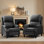Ensemble de 2 fauteuils inclinables 30,7 po Mid-Century
