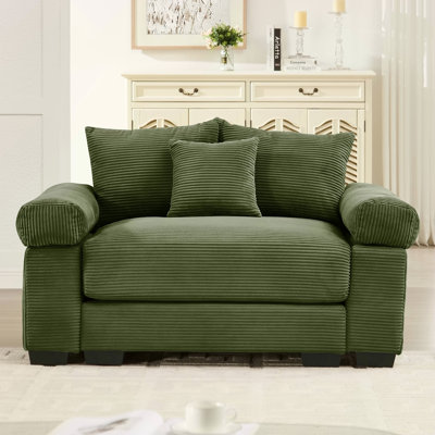 54.3 Inch Oversized Cloud Modular Sectional Couch With Extra-Thick Armrests, Ergonomic Design, And Premium Soft Corduroy Fabric For Comfortable Living Rooms And Studies
