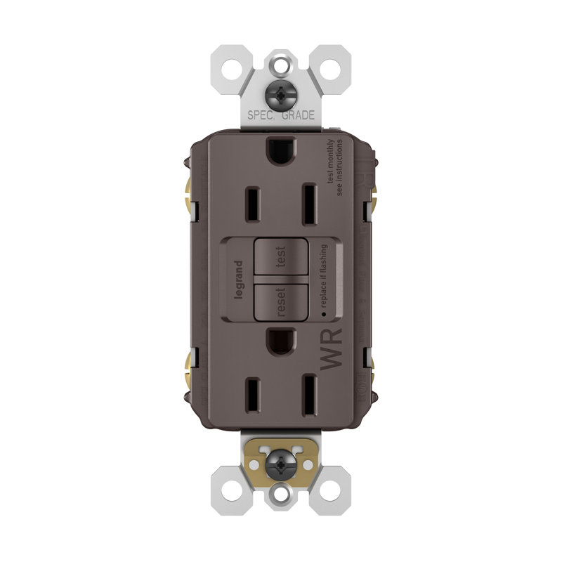 Sortie anti-falsification 15-amp électrique ddft Radiant, Brun