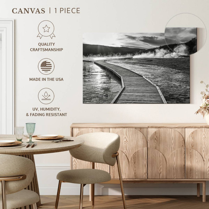 Lilie Monochrome Boardwalk, 34" H x 51" W