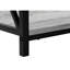 Table d'appoint de salon moderne avec stratifié gris et métal noir décoratif pour un look élégant