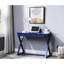 Bureau d'écriture bleu avec tiroirs pratiques et rangement-850470649