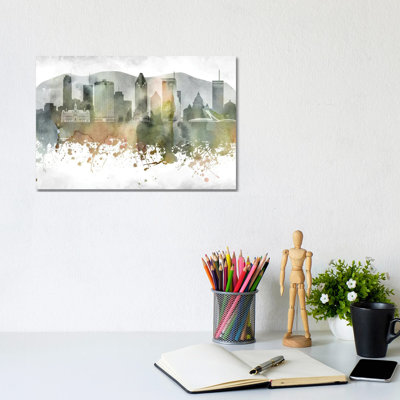 Montreal Skyline - Wrapped Canvas Print