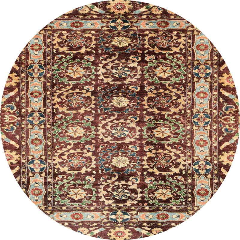 Abstract Indoor Rug, Round 4'