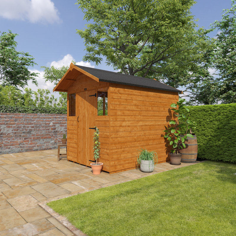 Tiger 6 ft. W x 8 ft. D Solid Wood Tongue & Groove Apex Tool Shed