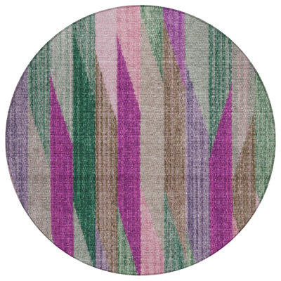 Machine Washable Indoor/Outdoor Chantille ACN2720 Striped Rug