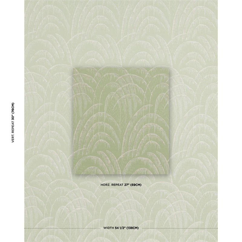 Voussoir Moderne Cotton Blend Fabric, Celedon
