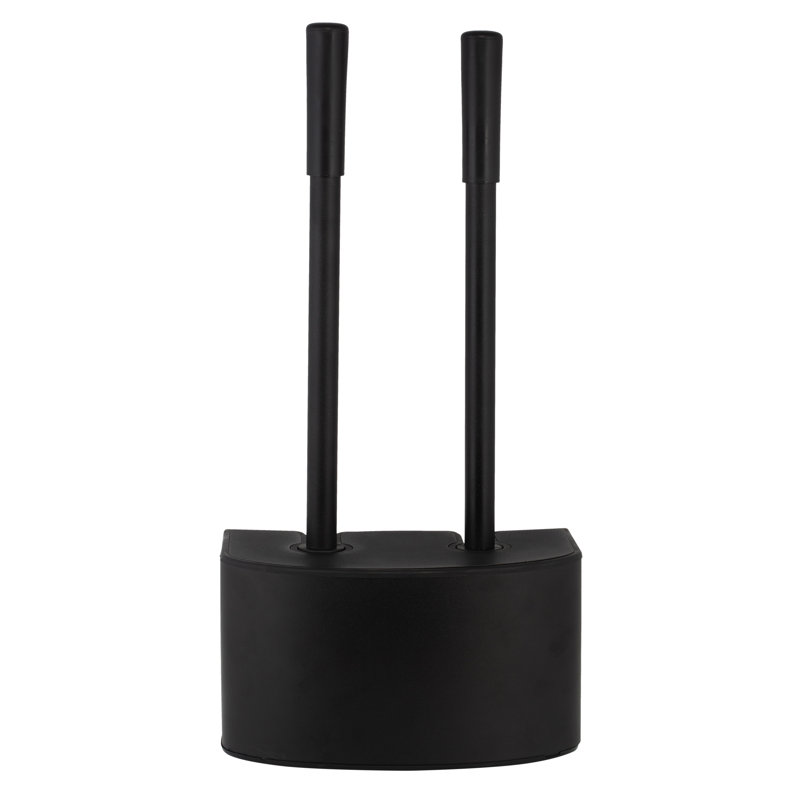 Ensemble de brosse de toilette et de piston 2 en 1 Bath Bliss, Noir