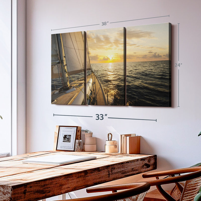 Nautique, "Impression sur toile", H 24 po x l 38 po x P 1,25 po