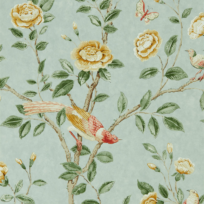 Andhara 10.05m x 52cm Matte Wallpaper Roll, Light Green