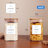 6 Pack Square Glass Kitchen Storage Jars With Airtight Bamboo Lids And 132 Pantry Labels - Glass Canisters With Wood Lids - Glass Food Storage Containers-2008972908-2008972911