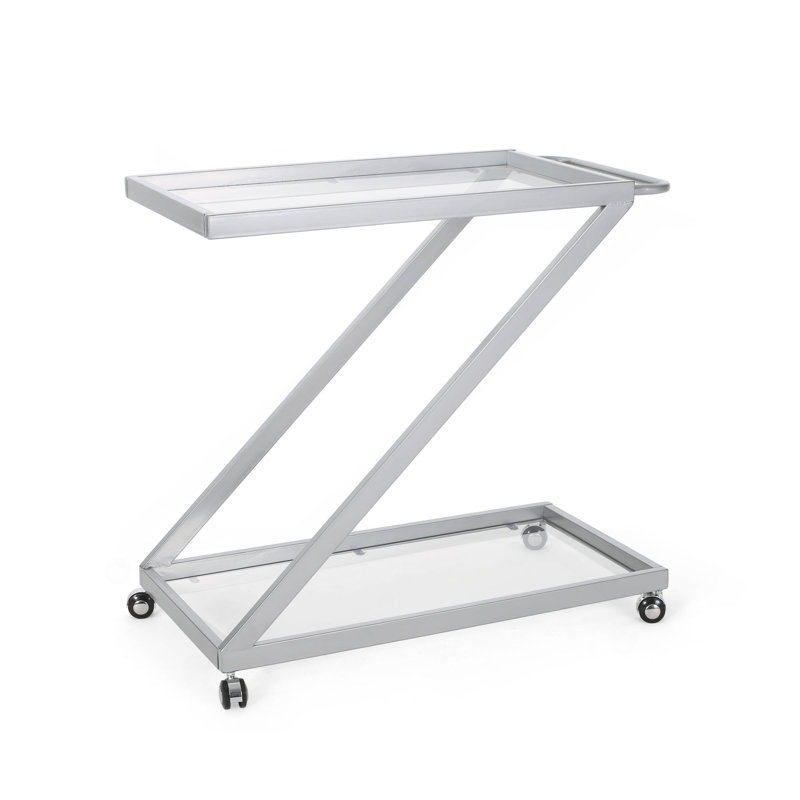 BAR CART, Iron Base & Tempered Glass