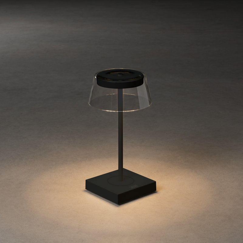 Scilla Cordless Table Lamp - USB Rechargeable, Dimmable LED, Elegant Design, Black