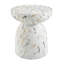 Table d'appoint sculpturale MGO avec finition en albâtre