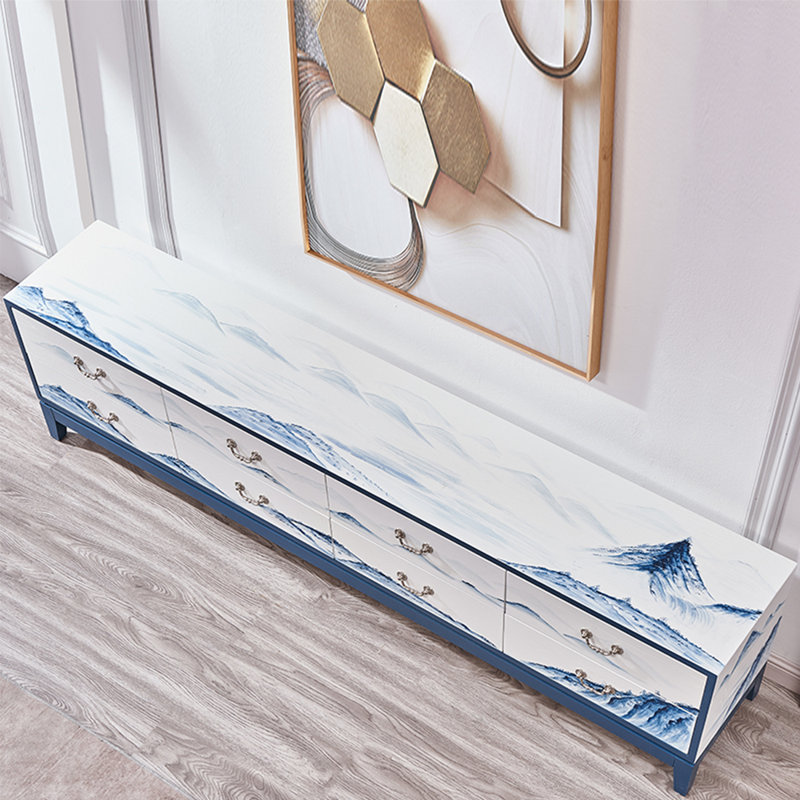 Meuble télé classique en bois, 70.87''