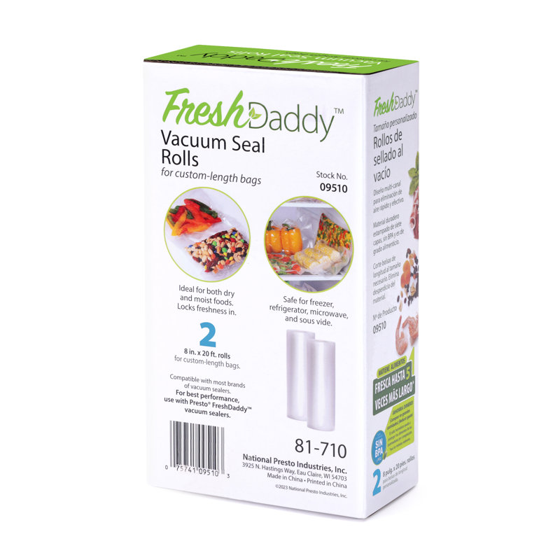 Freshdaddy 8" X 20' Vacuum Seal Rolls
