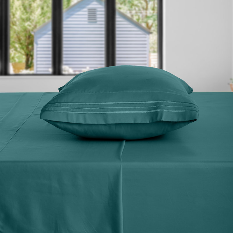 Ensemble de literie en microfibre 1800 Series, Bleu sarcelle, Ensemble de draps pour taille de lit simple TG ave
