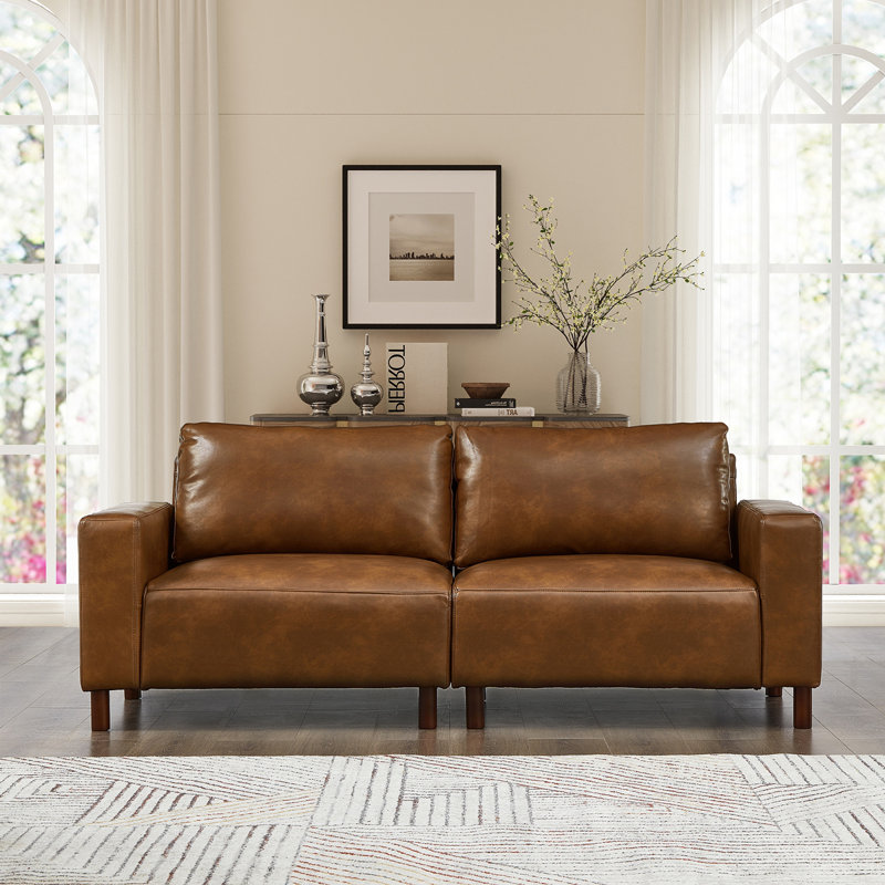 Grande causeuse 78,5 po, Brun