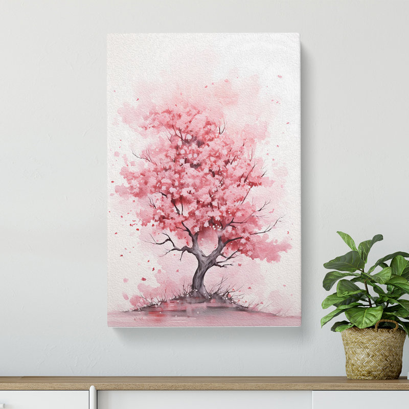 Cherry Blossom Tree Gestural No.2 - No Frame Print, 60cm H x 40cm W x 3cm D