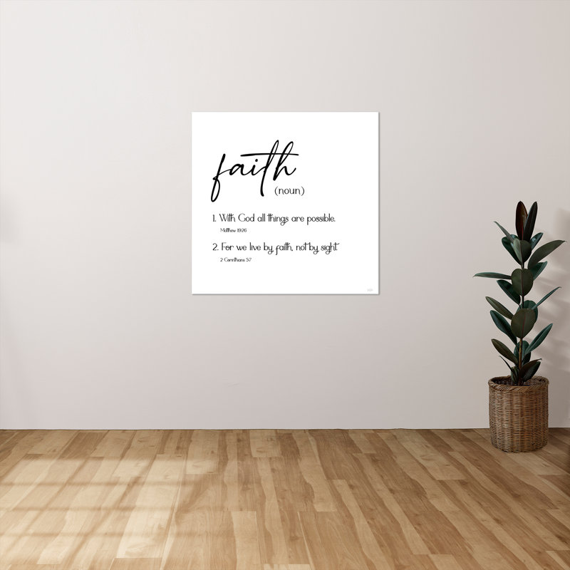 "Faith Définition" par Natalie Carpentieri, reproduction sur toile, H 36 po x l 36 po x P 1,5 po