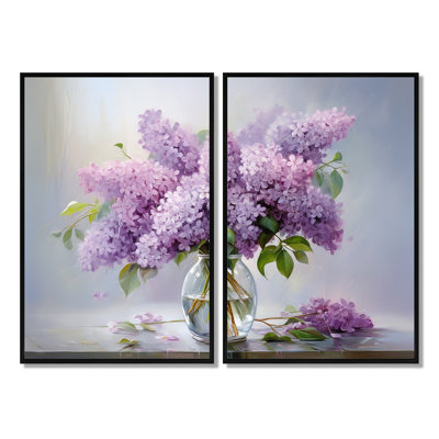 Virginie - Large Lilacs Canvas Wall Art