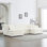 Canapé modulaire en U avec repose-pieds réversible, canapé d'angle convertible 5 places avec 2 repose-pieds, canapé moderne minimaliste et canapé pour le salon, blanc