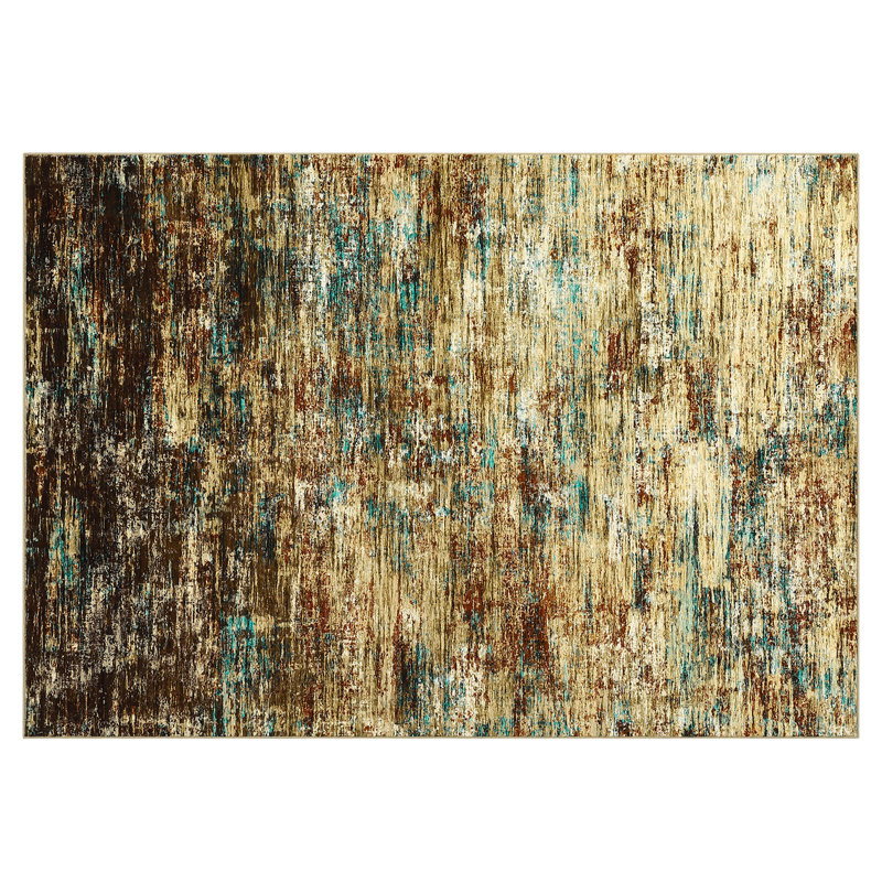 Modern Abstract Area Rug 10x13 Washable Large Area Rug Stain Resistant Indoor Carpet Low Pile Soft Touch Folding Floor Cover For Bedroom Apartment Living Room,Brown