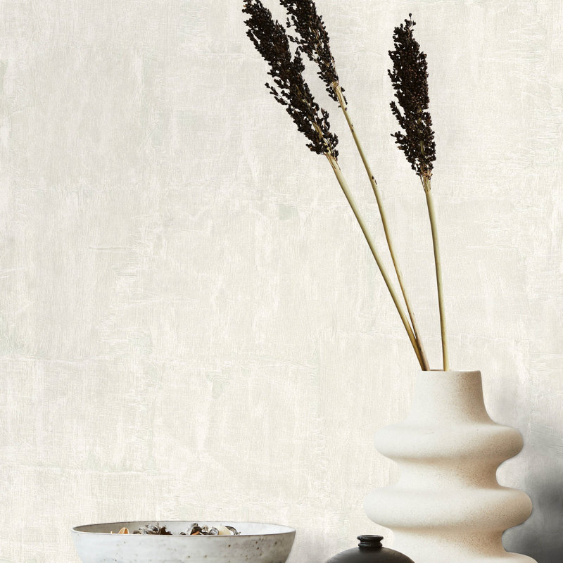 Air Collection Torn Bark Sheen Textured Wallpaper Roll, White