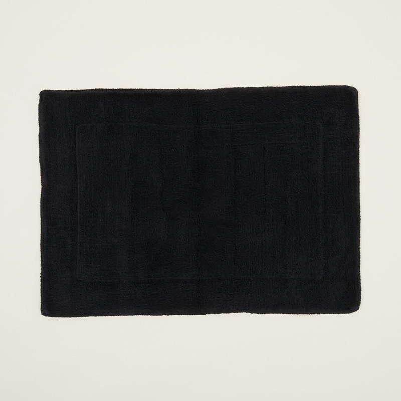 Cotton Bath Mat, Black