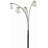 Black 4-Light Crystal-Inspired Archway Floor Lamp-1642404841