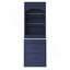 Garde-manger moderne haut de 83,7 pouces avec plateau en faux marbre, grand bahut autoportant, 5 tiroirs de rangement et tablette réglable, bleu-928274064