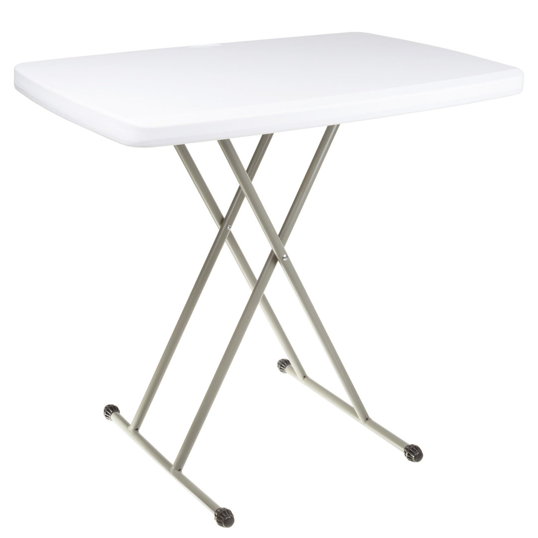 Folding Table - Lightweight Portable Folding Desk - Small Plastic Tray Table Everyday Home