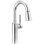 Robinet de bar chromé avec douchette rétractable Renaldi, robinet de préparation pour lavabo monotrou moderne, poignée simple, chrome Lumicoat